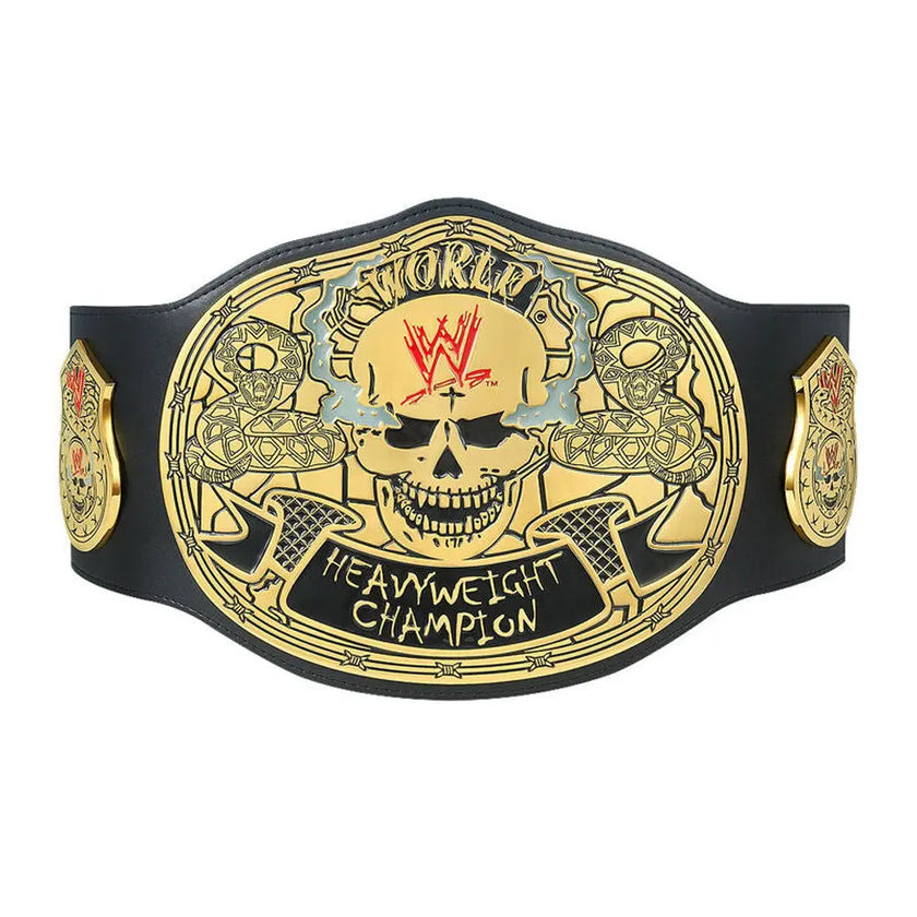 Stone Cold Smoking Skull Championship Replica Title Belt – 6mm Brass Plates | Adult Size