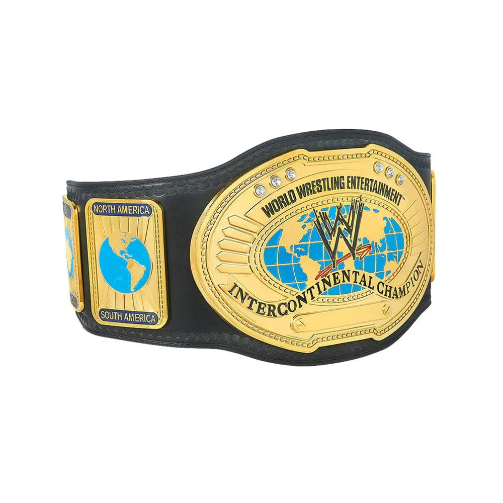 WWF Intercontinental Belt World Wrestling Federation Championship Belt Replica 6mm Brass Plates | Adult Size