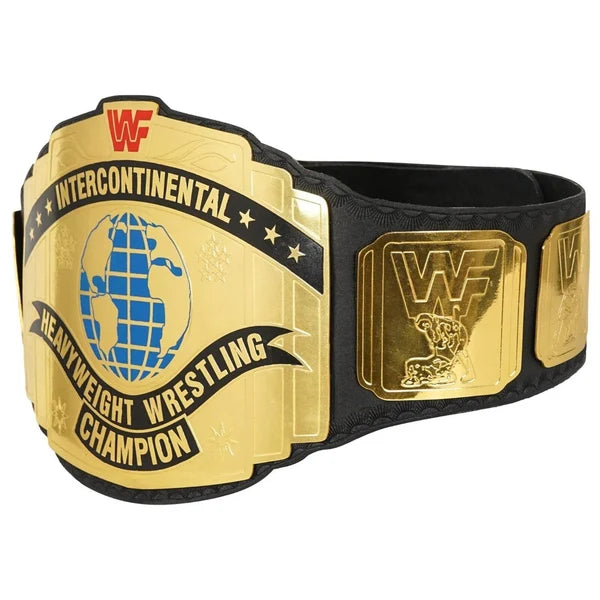 WWF Intercontinental Championship Replica Title Belt – 6mm Brass Plates | Adult Size