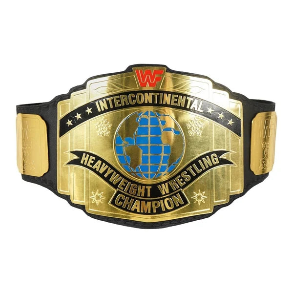 WWF Intercontinental Championship Replica Title Belt – 6mm Brass Plates | Adult Size