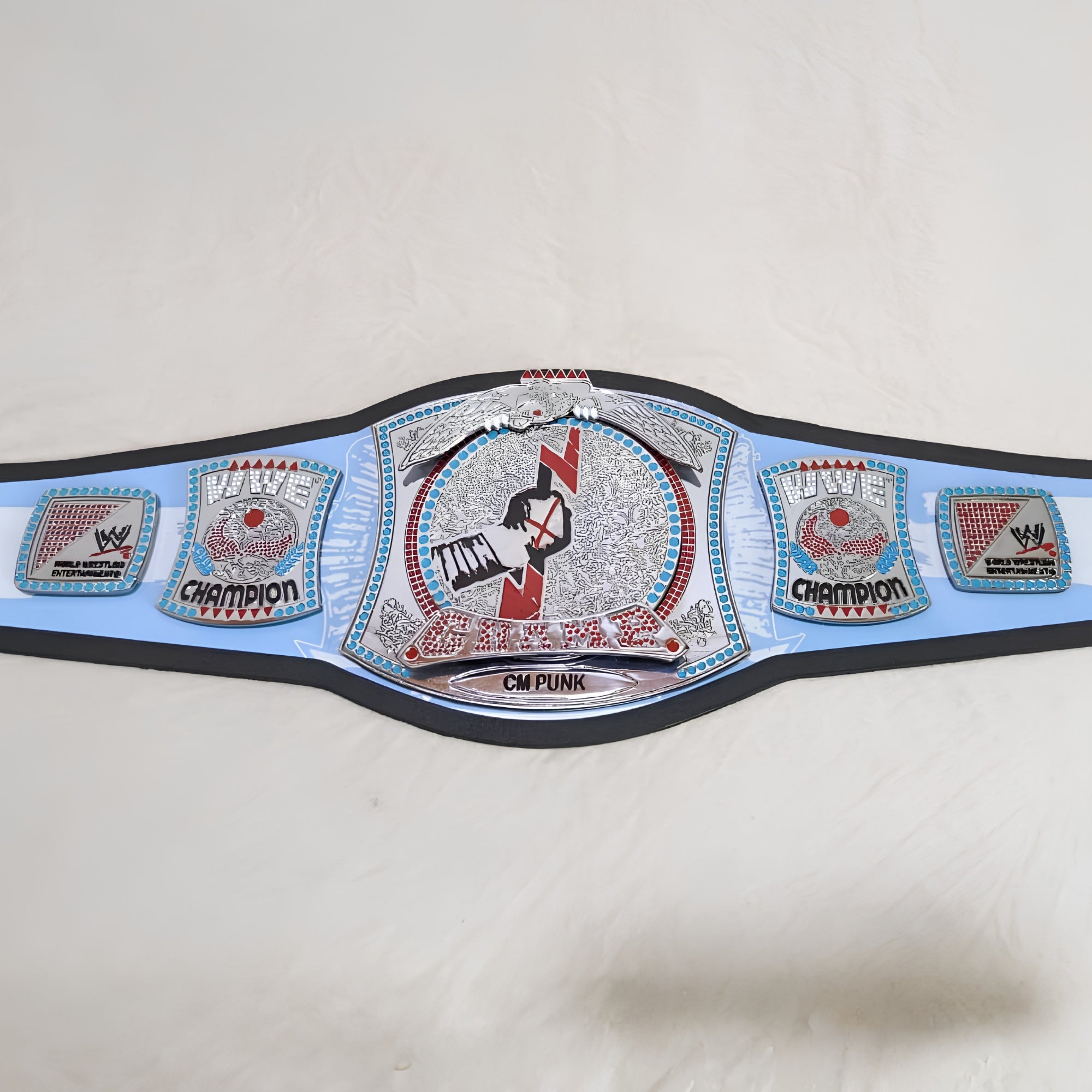 CM Punk Spinner Wrestling Championship Replica Belt – 6mm Brass Plates | Adult Size