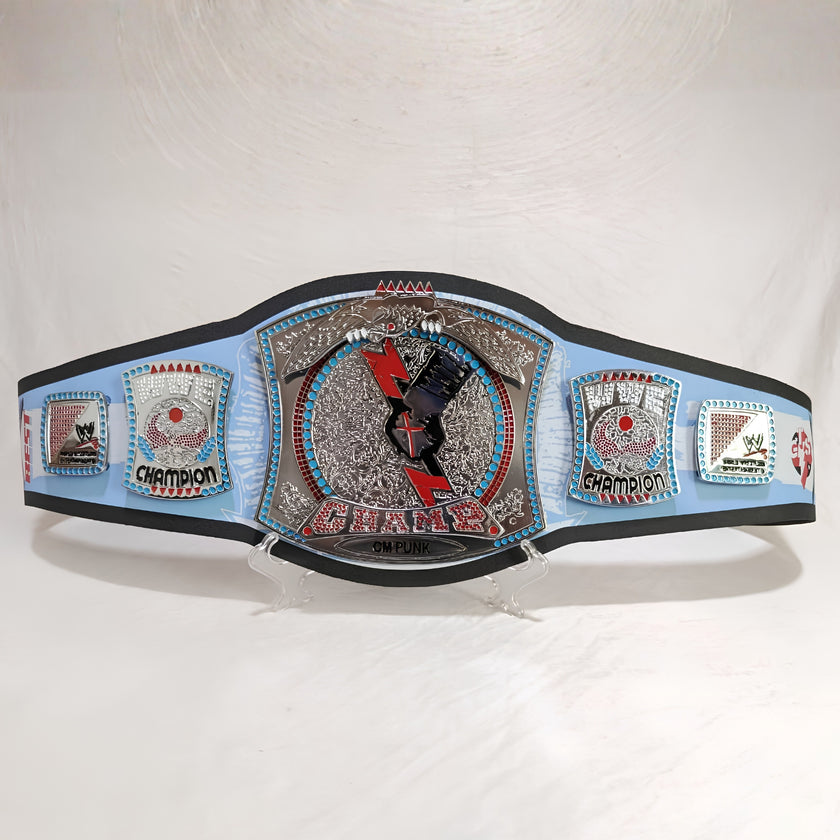 CM Punk Spinner Wrestling Championship Replica Belt – 6mm Brass Plates | Adult Size