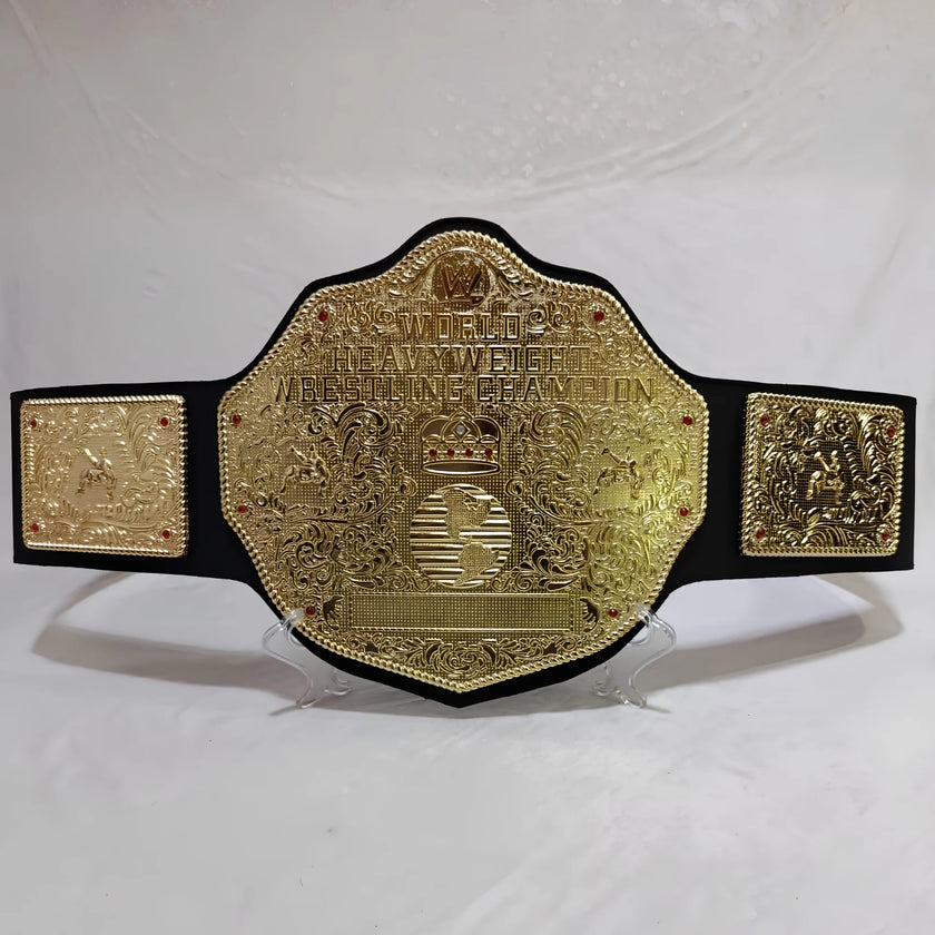 Big Gold Wrestling Championship Belt Replica – 6mm Brass Plates | Adult Size