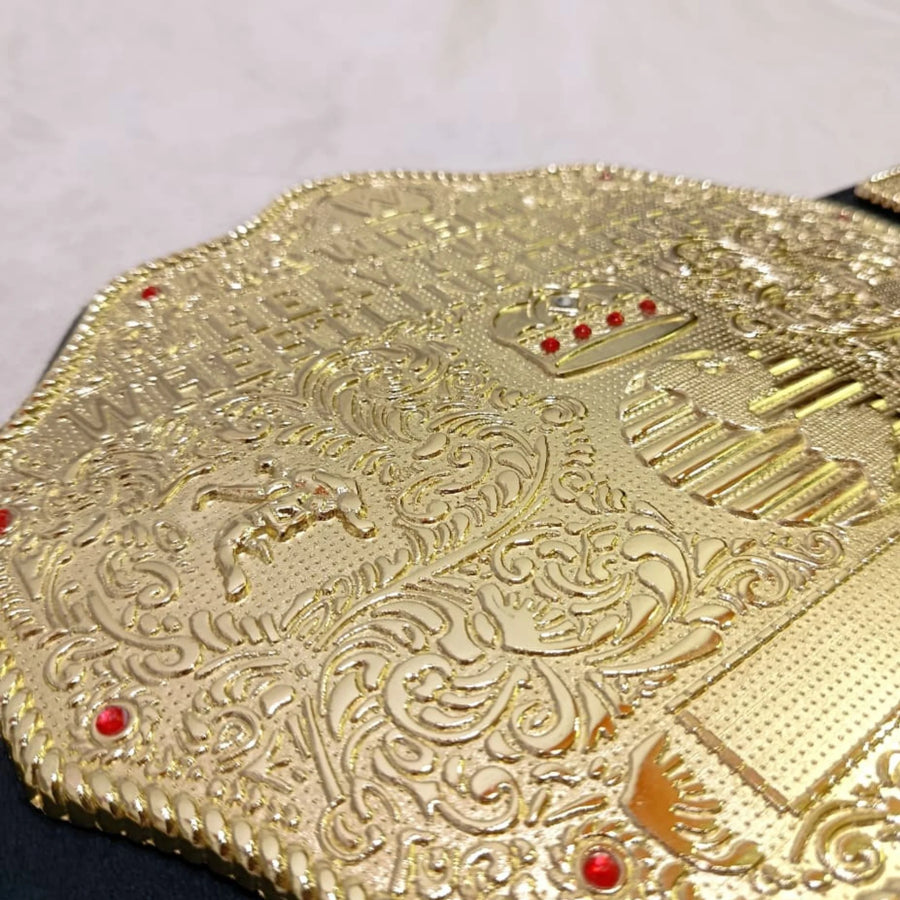 Classic Big Gold Wrestling Championship Belt