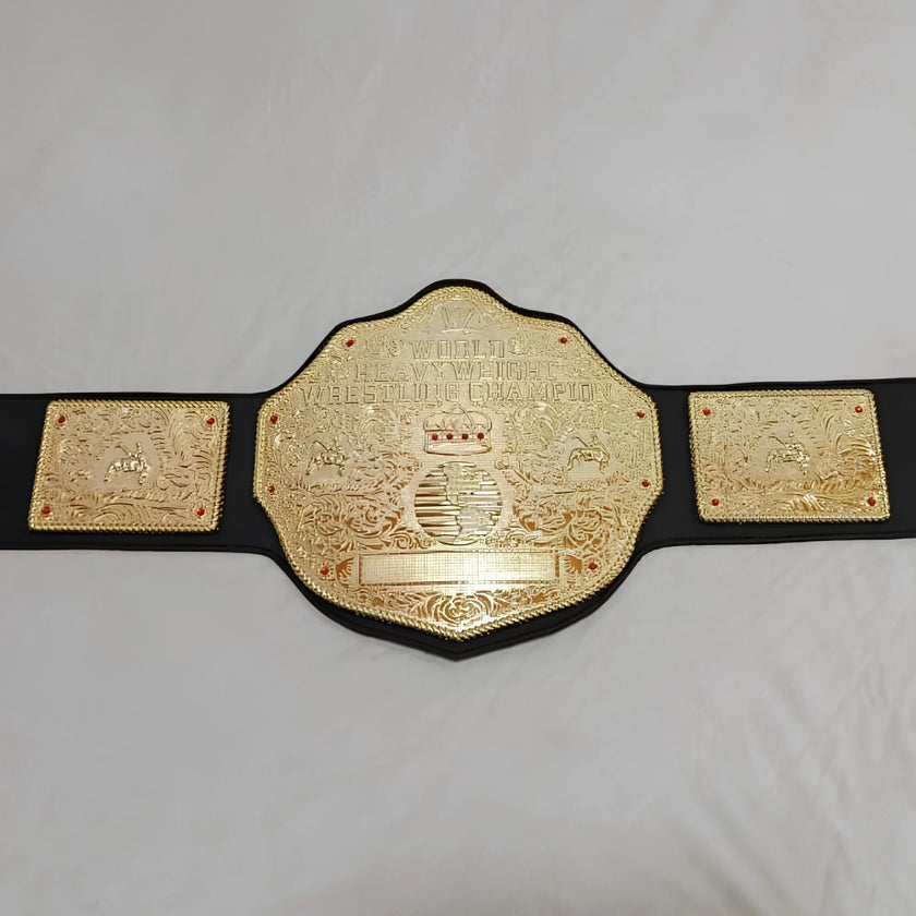 Big Gold Wrestling Championship Belt Replica – 6mm Brass Plates | Adult Size