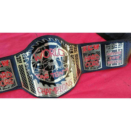 ECW Hardcore World Tag Team Championship Replica Title Belt – 6mm Brass Plates | Adult Size