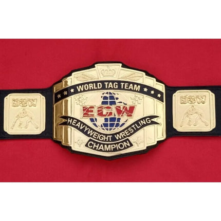 ECW World Tag Team Championship Replica Title Belt – 6mm Brass Plates | Adult Size