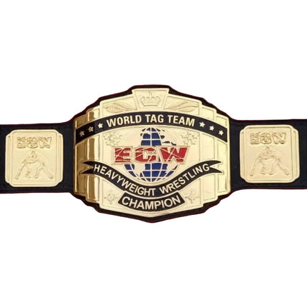 ECW World Tag Team Championship Replica Title Belt – 6mm Brass Plates | Adult Size