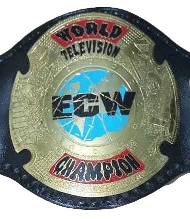 ECW World Television Championship Replica Title Belt – 6mm Brass Plates | Adult Size