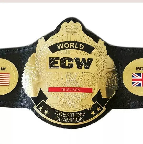 ECW Television Champion Championship Replica Title Belt – 6mm Brass Plates | Adult Size