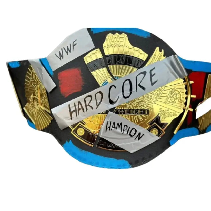 Handmade WWF Hardcore Heavyweight Championship Belt Replica – 6mm Brass Plates | Adult Size