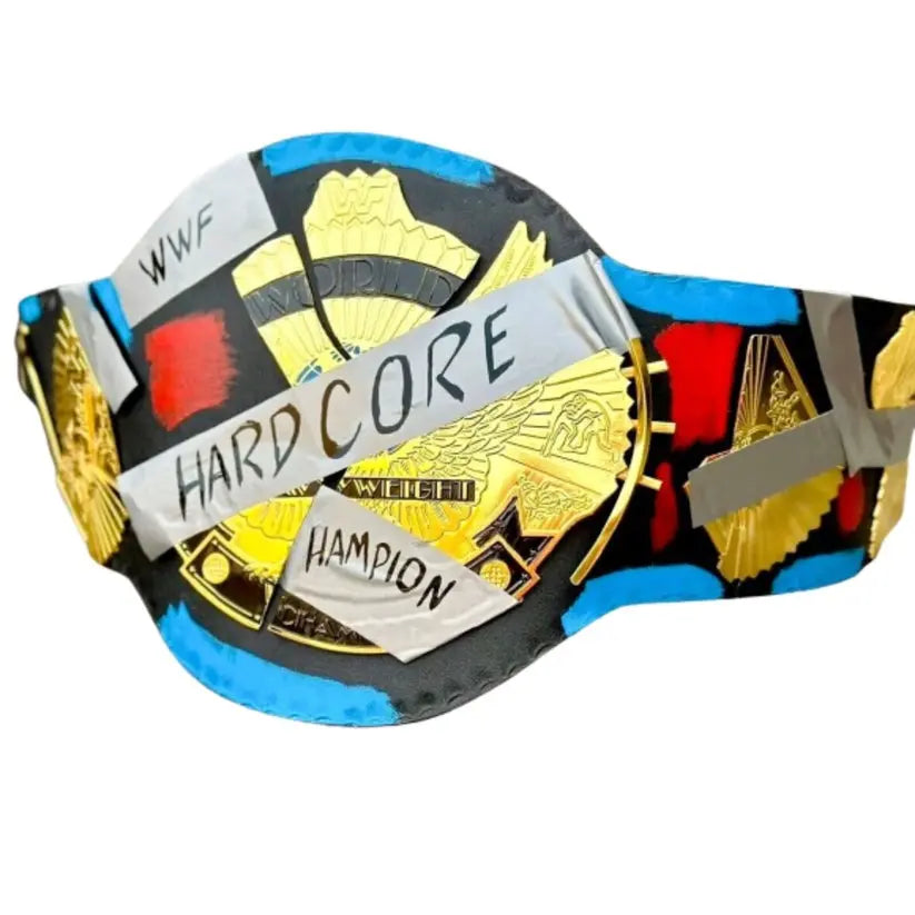 Handmade WWF Hardcore Heavyweight Championship Belt Replica – 6mm Brass Plates | Adult Size