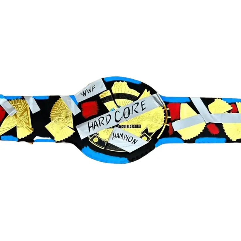 Handmade WWF Hardcore Heavyweight Championship Belt Replica – 6mm Brass Plates | Adult Size