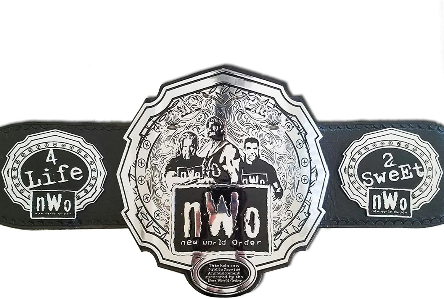 NWO New World Order Championship Replica Title Belt – 6mm Brass Plates | Adult Size