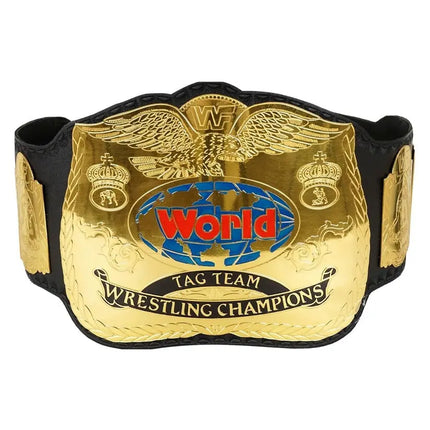 WWF World Tag Team Championship Belt Replica - 6mm Brass Plates | Adult Size
