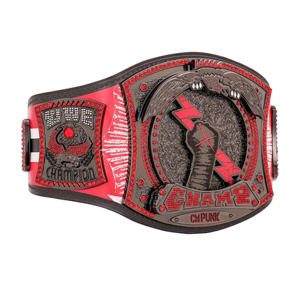 CM Punk Chicago Blackhawks Signature Series Spinner Championship Replica Title Belt – 6mm Brass Plates | Adult Size