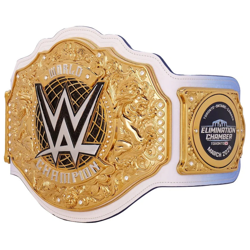 WWE World Championship Replica Title Belt - 6mm Brass Plates | Adult Size