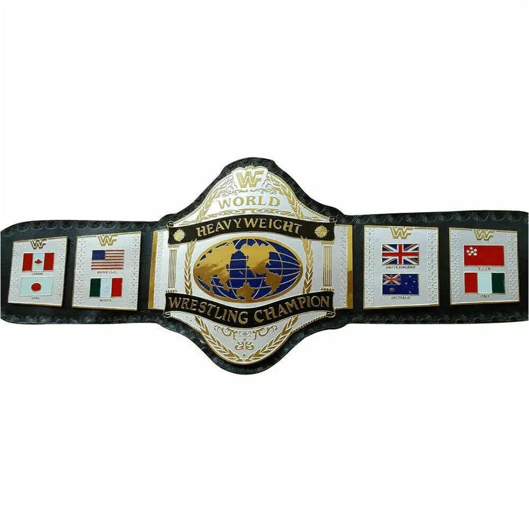 WWF HULK HOGAN 86 WORLD HEAVYWEIGHT WRESTLING CHAMPIONSHIP BELT REPLICA – 6mm Brass Plates | Adult Size