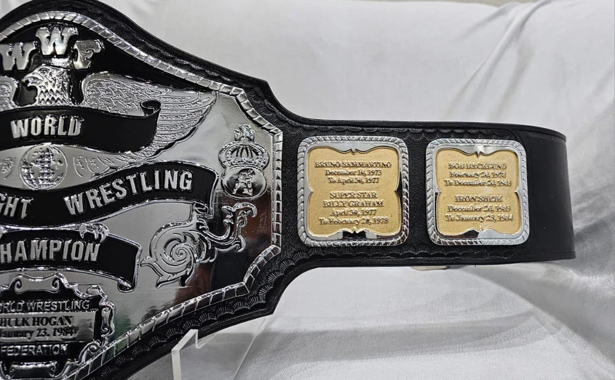 WWF Hulk Hogan Wrestling Heavyweight Championship Title Belt Replica – 6mm Brass Plates | Adult Size