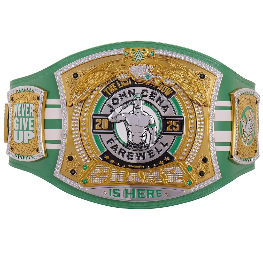 John Cena Farewell Tour 2025 Boston Spinner Championship Replica Title Belt