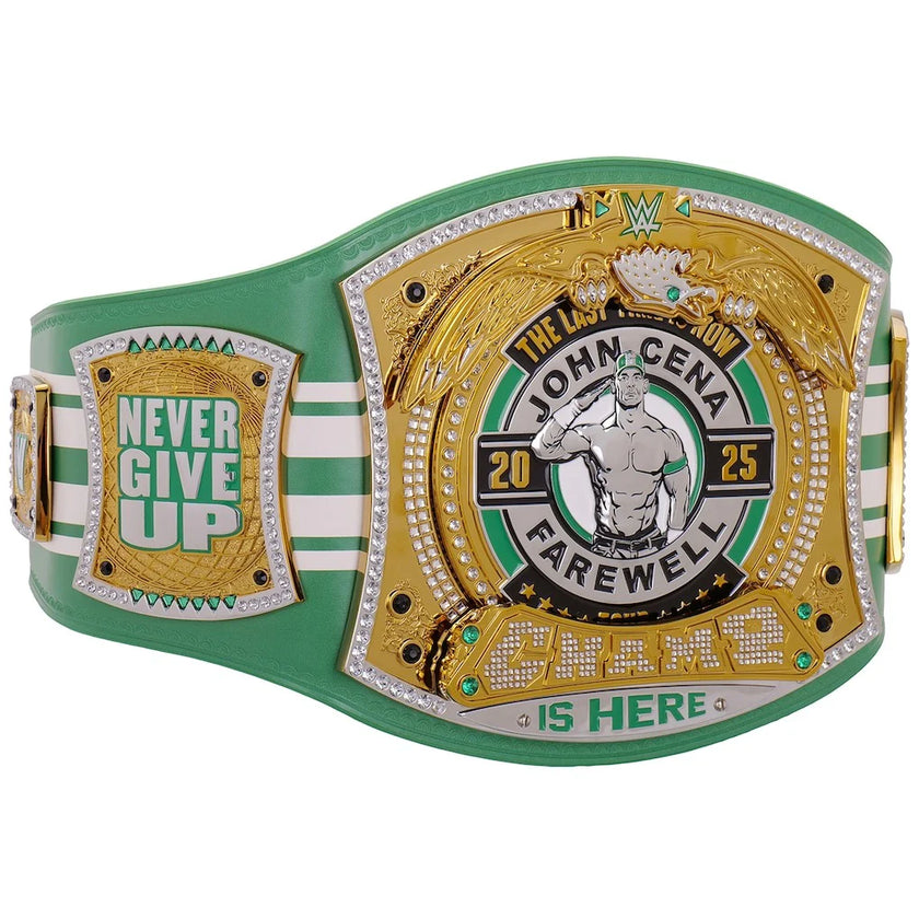 John Cena Farewell Tour 2025 Boston Spinner Championship Replica Title Belt