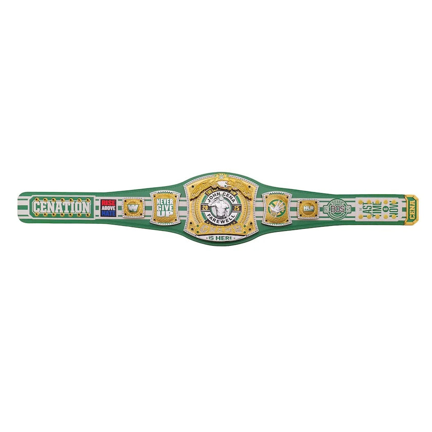 John Cena Farewell Tour 2025 Boston Spinner Championship Replica Title Belt