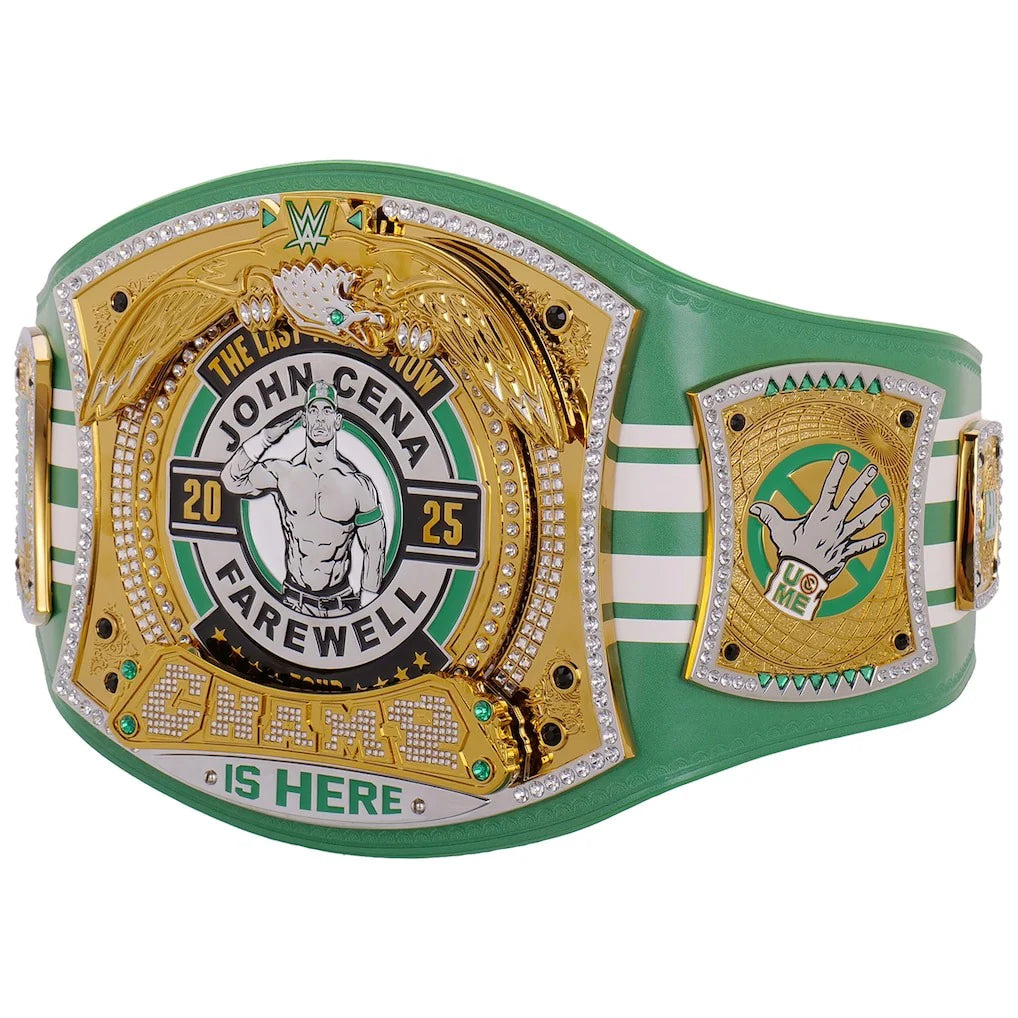 John Cena Farewell Tour 2025 Boston Spinner Championship Replica Title Belt