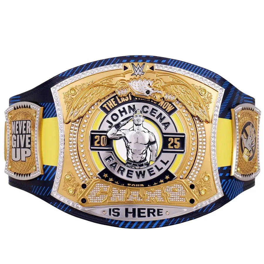 John Cena Farewell Tour 2025 Glasgow Spinner Championship Replica Title Belt – 6mm Brass Plates | Adult Size