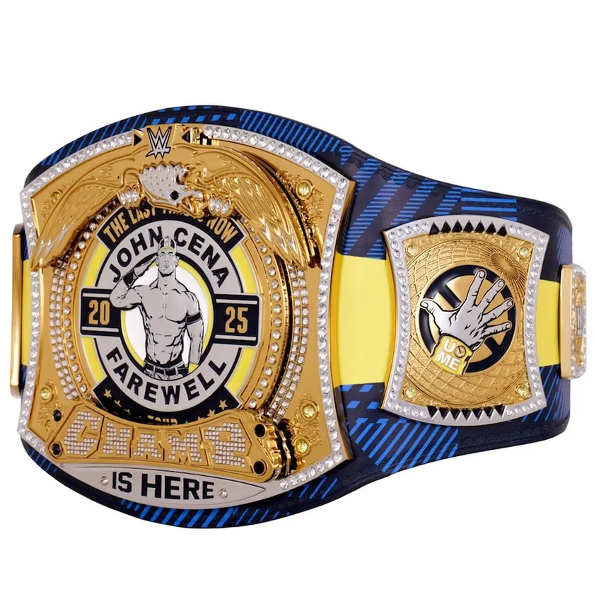 John Cena Farewell Tour 2025 Glasgow Spinner Championship Replica Title Belt – 6mm Brass Plates | Adult Size