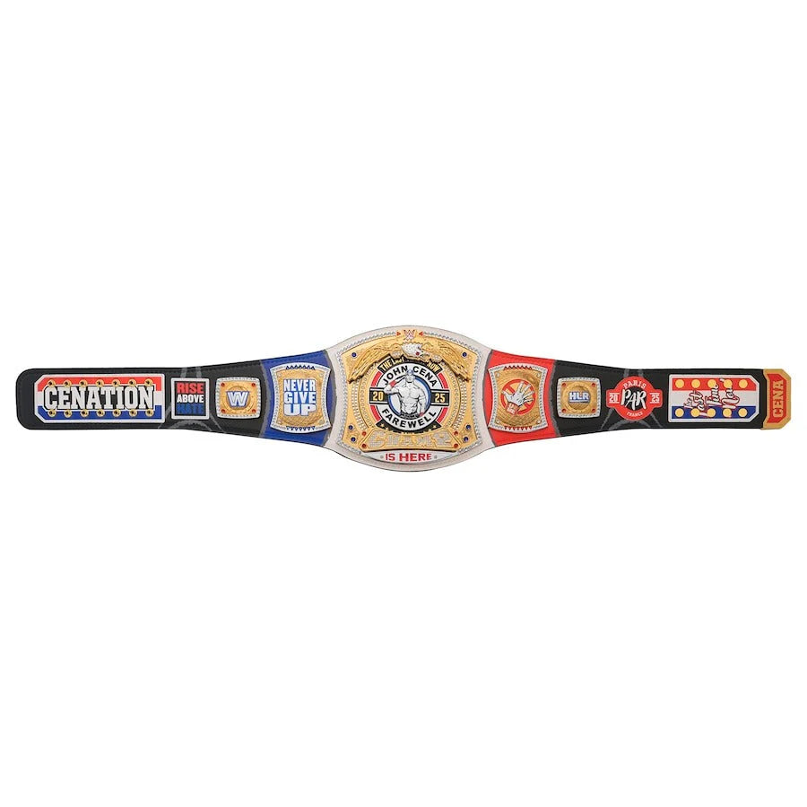 WWE John Cena Farewell Tour 2025 Paris Spinner Championship Replica Title Belt 6mm Brass Plates | Adult Size