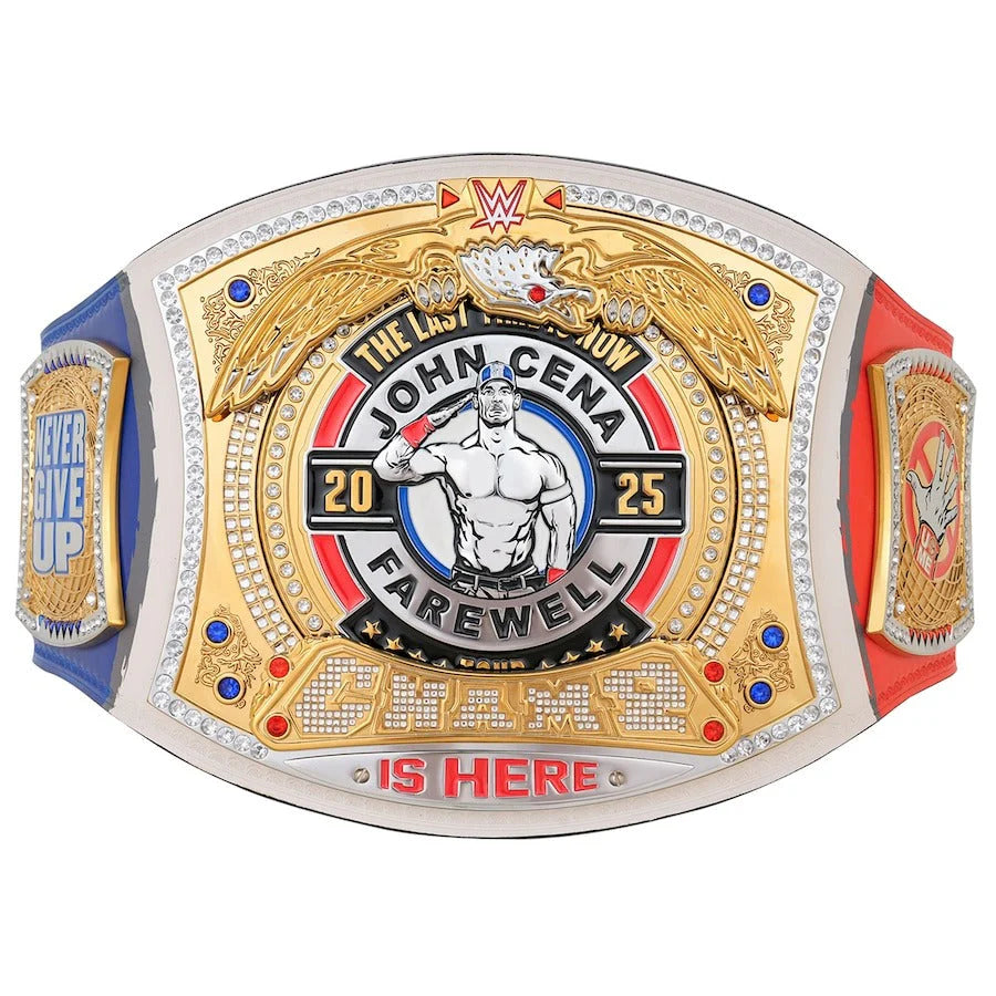WWE John Cena Farewell Tour 2025 Paris Spinner Championship Replica Title Belt 6mm Brass Plates | Adult Size