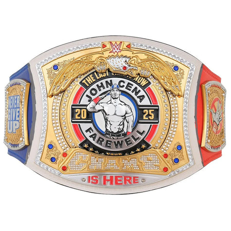 WWE John Cena Farewell Tour 2025 Paris Spinner Championship Replica Title Belt 6mm Brass Plates | Adult Size
