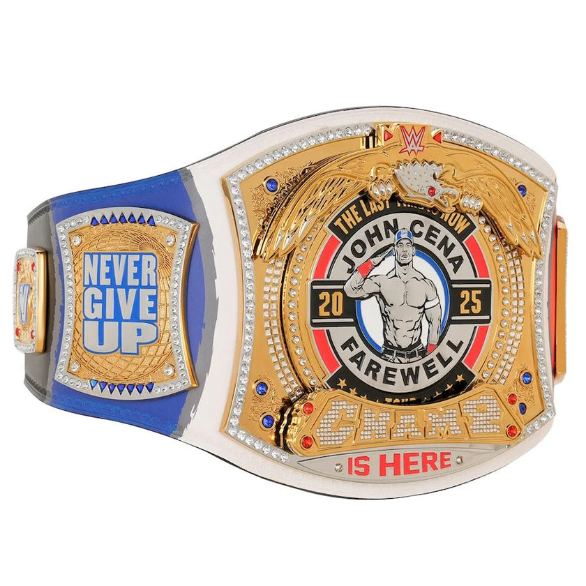 WWE John Cena Farewell Tour 2025 Paris Spinner Championship Replica Title Belt 6mm Brass Plates | Adult Size