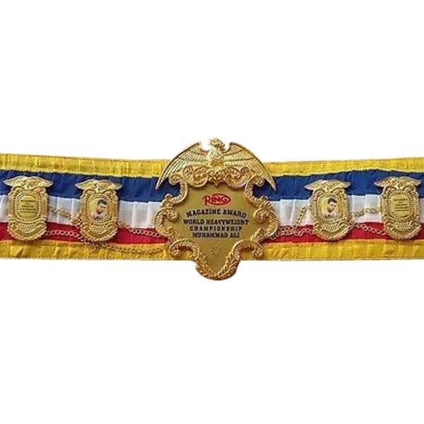 MUHAMMAD ALI Ring Magazine World Championship Belt 6mm Brass Plates | Adult Size