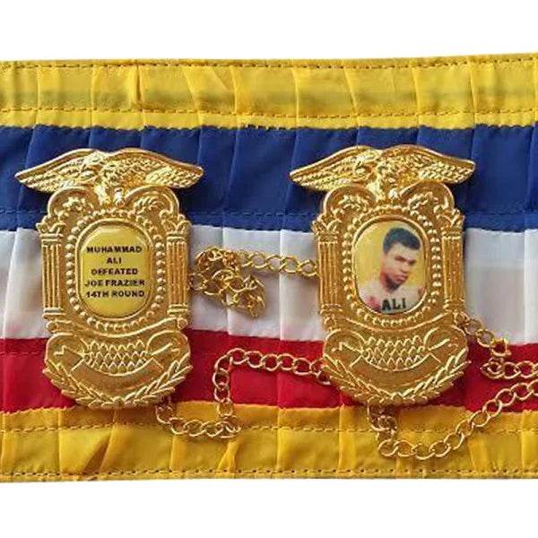 MUHAMMAD ALI Ring Magazine World Championship Belt 6mm Brass Plates | Adult Size