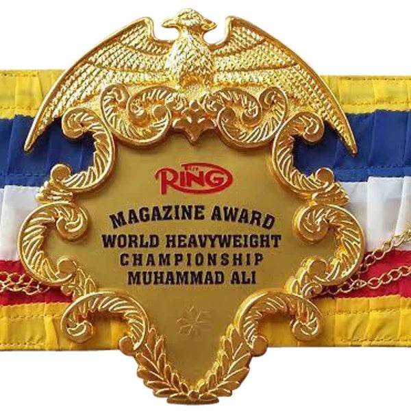MUHAMMAD ALI Ring Magazine World Championship Belt 6mm Brass Plates | Adult Size