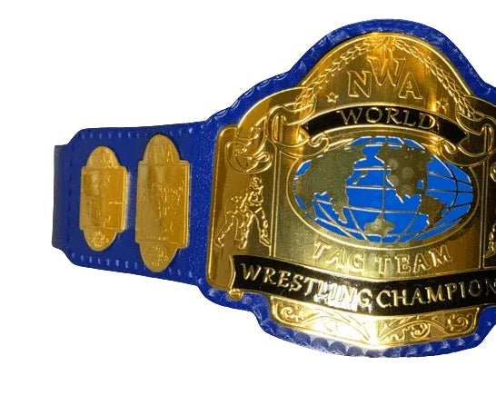 NWA Tag Team Wrestling Championship Tittle Belt Replica – 6mm Brass Plates | Adult Size