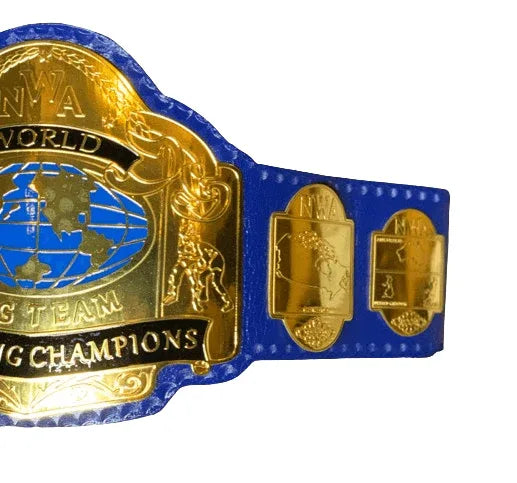 NWA Tag Team Wrestling Championship Tittle Belt Replica – 6mm Brass Plates | Adult Size