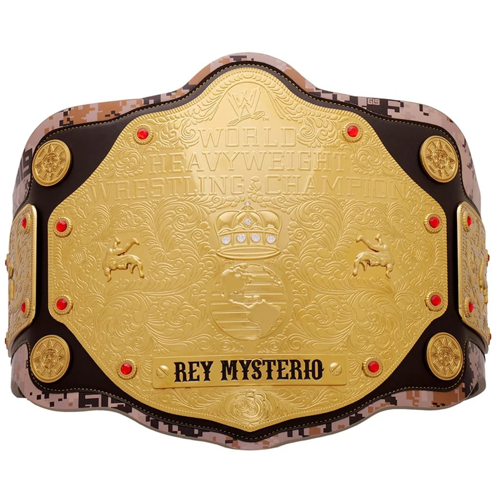 Rey Mysterio 619 San Diego Signature Series Title Belt Replica 6mm Brass Plates | Adult Size