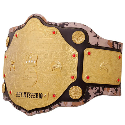 Rey Mysterio 619 San Diego Signature Series Title Belt Replica 6mm Brass Plates | Adult Size