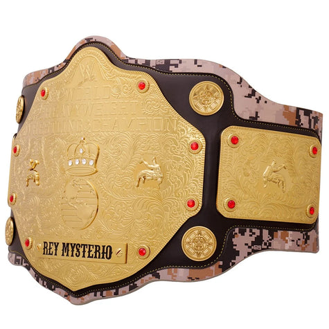 Rey Mysterio 619 San Diego Signature Series Title Belt Replica 6mm Brass Plates | Adult Size