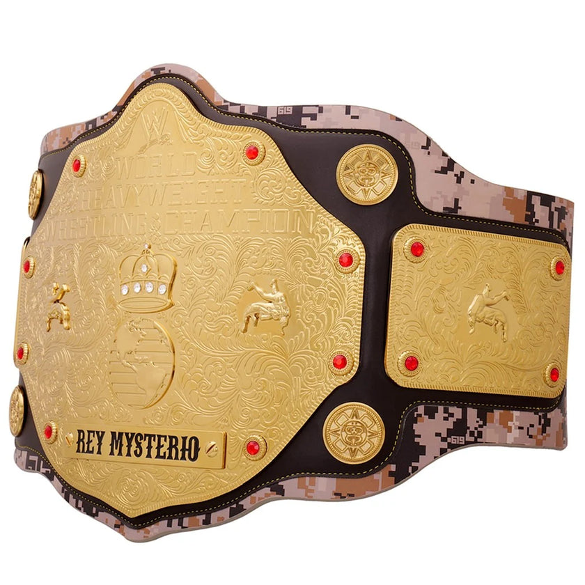 Rey Mysterio 619 San Diego Signature Series Title Belt Replica 6mm Brass Plates | Adult Size