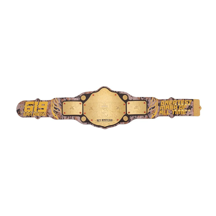 Rey Mysterio 619 San Diego Signature Series Title Belt Replica 6mm Brass Plates | Adult Size