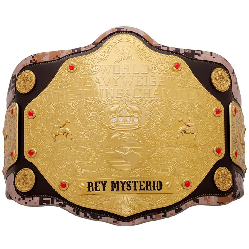 Rey Mysterio 619 San Diego Signature Series Title Belt Replica 6mm Brass Plates | Adult Size