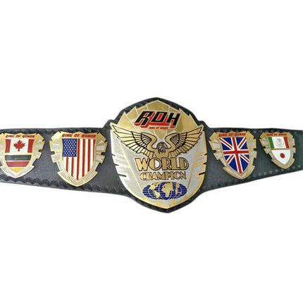 Ring of Honor Championship Belt Replica – 6mm Brass Plates | Adult Size