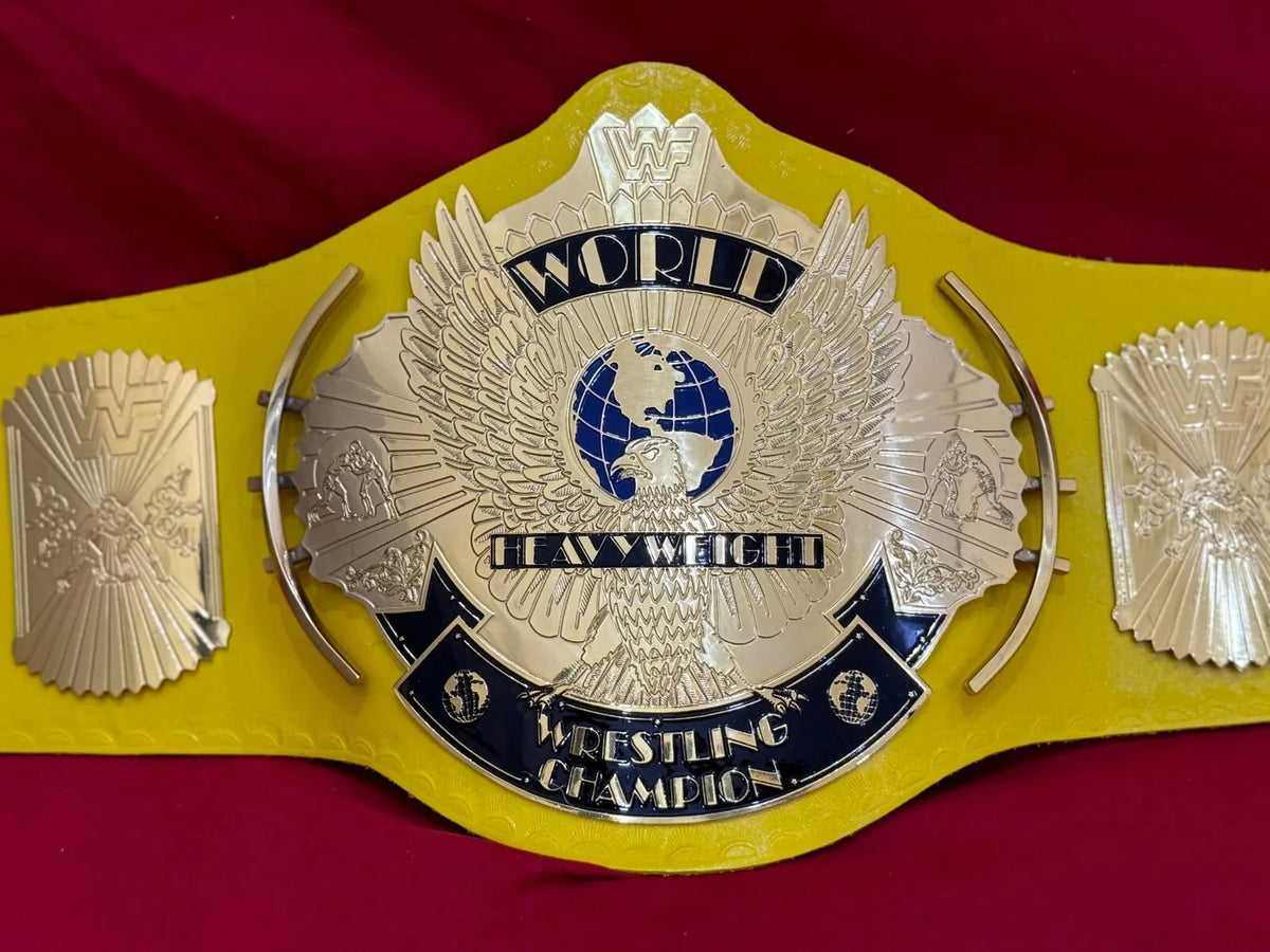 WWF Hulk Hogan Winged Eagle World Heavyweight Championship Title Replica Belt – 6mm Brass Plates | Adult Size