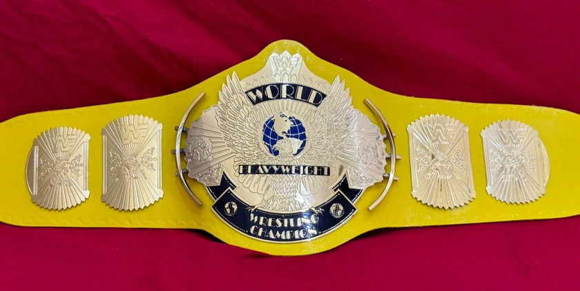 WWF Hulk Hogan Winged Eagle World Heavyweight Championship Title Replica Belt – 6mm Brass Plates | Adult Size