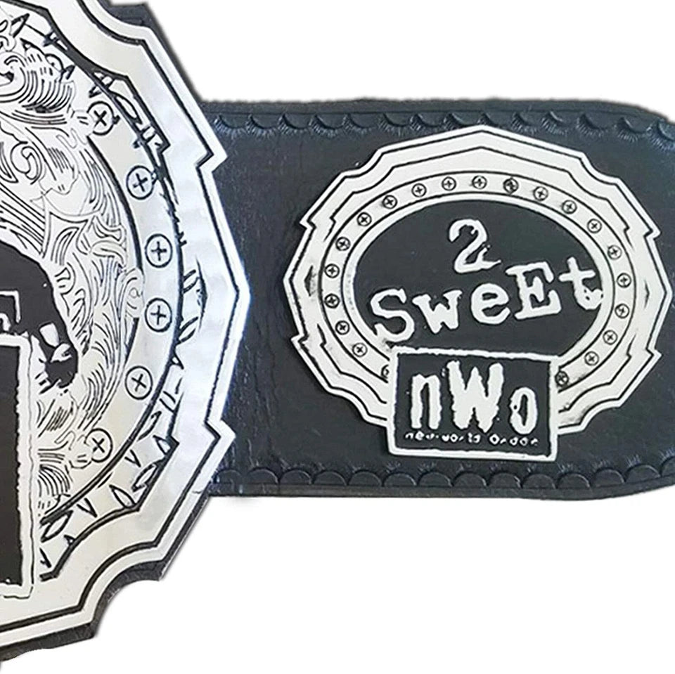 NWO New World Order Championship Replica Title Belt – 6mm Brass Plates | Adult Size