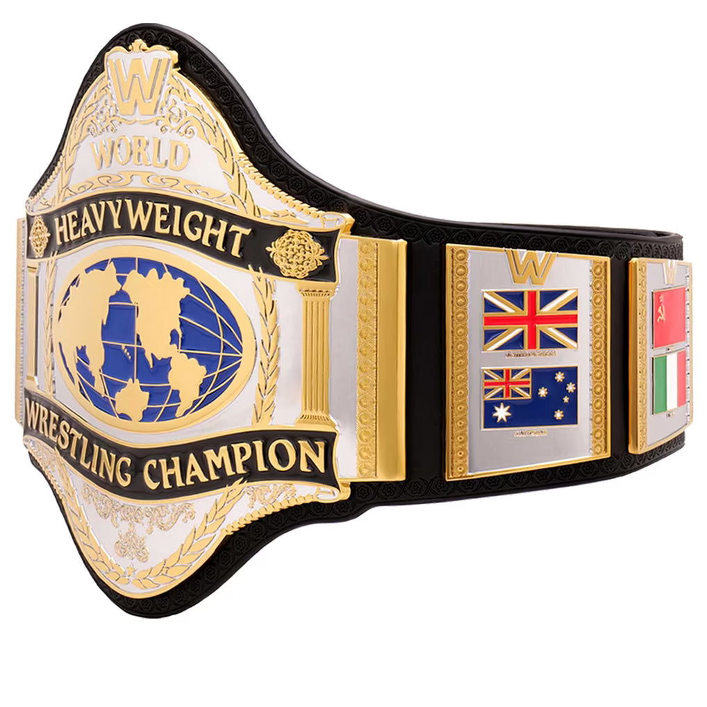 WWE Championship 1986 Retro Replica Title Belt Replica – 6mm Brass Plates | Adult Size