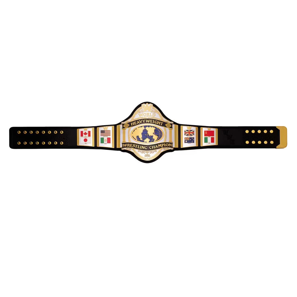 WWE Championship 1986 Retro Replica Title Belt Replica – 6mm Brass Plates | Adult Size